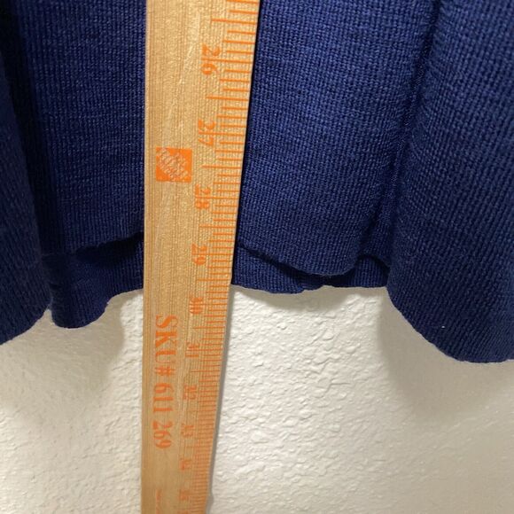 vtg merino wool sweater small classiques navy blue adult made in hong kong tt - Picture 10 of 13